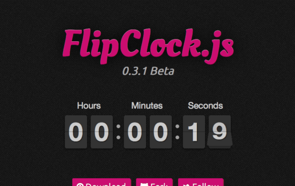 Plugins jQuery: FlipClock.js